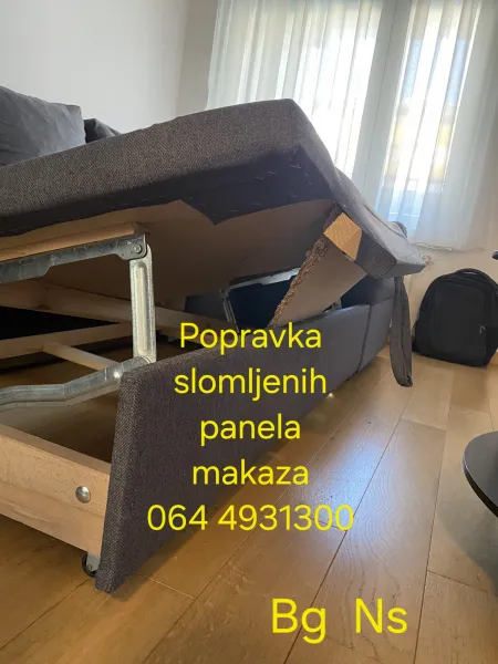 Popravka slomljenog kreveta garnitura na izvlačenje