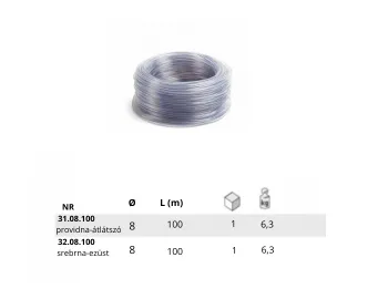Pvc sajla (Providna) Fi 8mm 54 din/m