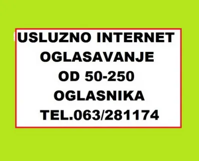 Usluzno internet oglasavanje na 50-100-150 oglasnika